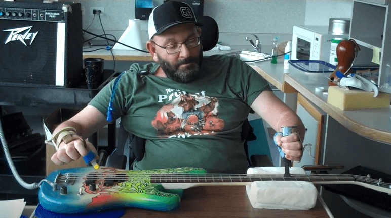 Craig Hospital adapted guitar