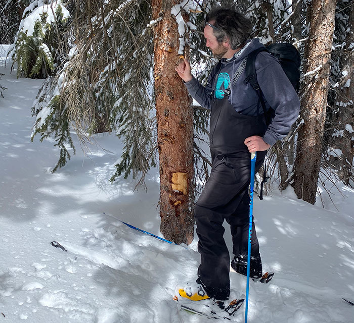 James Hall at site of snowmobile accident