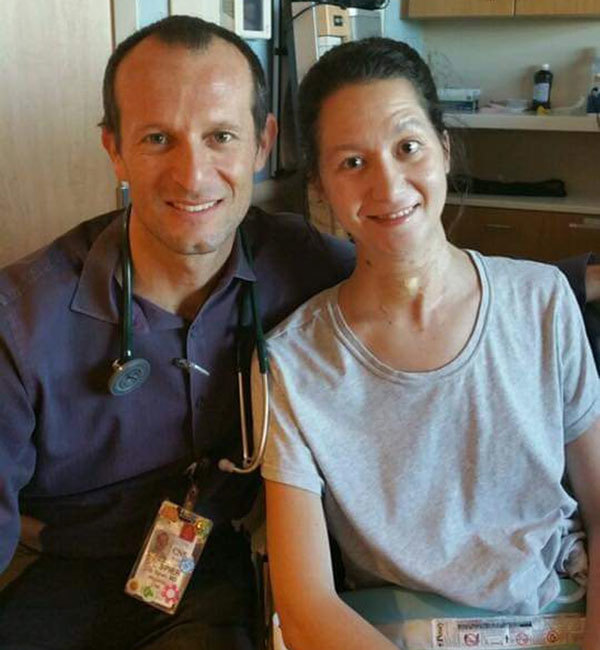 Molei Wright with Craig Hospital's Dr. Spier